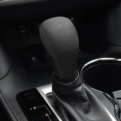 for Toyota Highlander Land Cruiser Prado Car Gear Shift Knob Cover Suede Protective Decoration Vehicle Auto Modified Accessories (Lacquered)