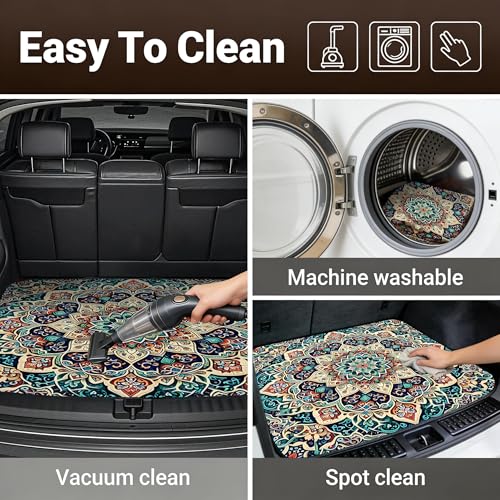 Car Trunk Mat - Universal Size 29" x 39", Bohemian Style Cargo Liner, Car Accessory for SUVs/Sedan/Wagons, Durable Protective Mat, Trunk Liner for Families/Travel Enthusiasts - style: Bohemian style-8