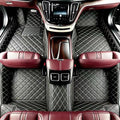 Personalized Floor Mats, Luxury Car Mats, Anti-Slip Mats, Custom Fit for 99% Sedans Trucks SUVs (Black Beige) - color: Black beige A
