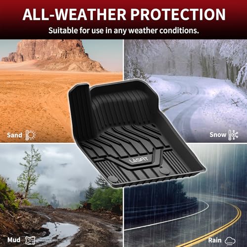 LASFIT Floor Mats for Nissan Rogue 2021-2026 (Not Fit Rogue Sport), Custom Fit All Weather Protection Durable TPE Floor Liners for Nissan Rogue S/SV/SL/Platinum 2021-2026 1st & 2nd Row Car Mats, Black - size: 1)For Nissan Rogue | 2021-2026