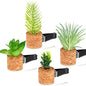 4 Pcs Succulent Air Vent Clip Car Accessories Cute Plant Green Decoration Boho Car Accessories Gift Air Freshener for Women Girl Man Father Mini Artificial Plant for Interior Clips Diffuser
