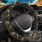Mushrooms and Herbs Steering Wheel Cover with 2 Pcs Car Coasters Neoprene Steering Wheel Cover for Women Men Anti-Slip Breathable Car Accessories Universal 15 Inch Fit Auto Cars Trucks - color: Mushrooms and Herbs