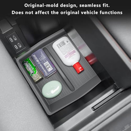 Center Console Organizer for Toyota Sienna 2021-2026, Armrest Box Secondary Tray Storage Silicone Armrest Box Insert Organizer (Gray) - size: Center Console Organizer