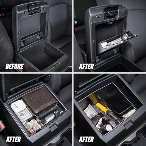 Carlimeki Center Console Organizer (3-piece set) for Tacoma 4th Gen (2024-2026) - Not for Hybrid - for Tacoma Accessories - size: For Tacoma (2024-2026)