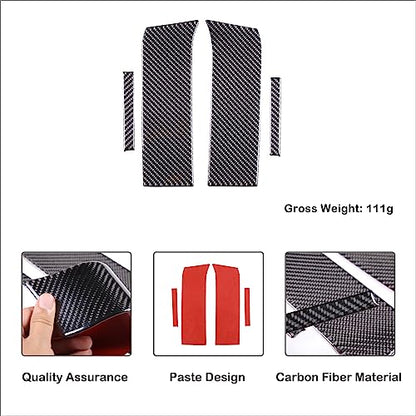 Aunginsy Car Front Headlight Bumper Grille Mesh Sticker Compatible with Toyota Tundra/Sequoia 2022 2023 2024 Pickup Truck Real Carbon Fiber Decorative Sticker Protection Cover Interior Accessories - size: Front Headlight Bumper Grille Sticker