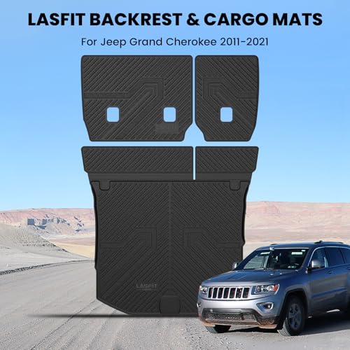 LASFIT Cargo Mat for Jeep Grand Cherokee 2011-2021 Accessories Rear Backrest Mat Trunk Seatback All Weather TPE Custom Fit Cargo Liners Black - style: Grand Cherokee 2011-2021 Cargo Mat