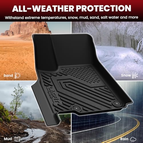 LASFIT Floor Mats for Jeep Grand Cherokee L 2021-2025 2026 (ONLY for 6 Seaters Without Center Console) All Weather Custom Fit Car Floor Liners Seatback Cargo Trunk Mat Black - style: Grand Cherokee L 6 Seats 2021-2026 Floor Mats