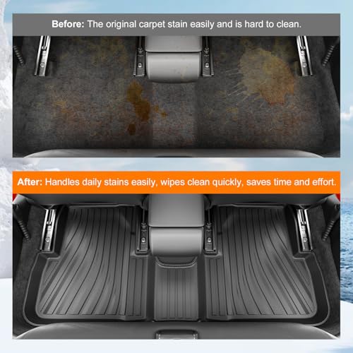 powoq Floor Mats Compatible with 2022-2026 Honda Civic Hatchback Cargo Mat Floor Liner Back Seat Protector TPE Replacement for 2022 2023 2024 2025 2026 Honda Civic Accessories (Trunk Mat+Floor mats) - size: Compatible with Civic Hatchback | 2022-2026
