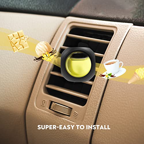 Car Air Freshener Vent Clips, 8 PK, 6 Vanilla, 2 New Car Scent, Provides Long-Lasting Scent, Up to 240 Days, Odor Eliminator - color: Vanilla