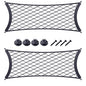 JINGKE 2 Pcs Small Cargo Net Pocket Elastic Mesh Netting Car Mesh Pouch with Screws and Hooks for Trunk RV Boats Home Cargo Storage (23.6'' x 9.8'') - size: 23.6'' x 9.8''
