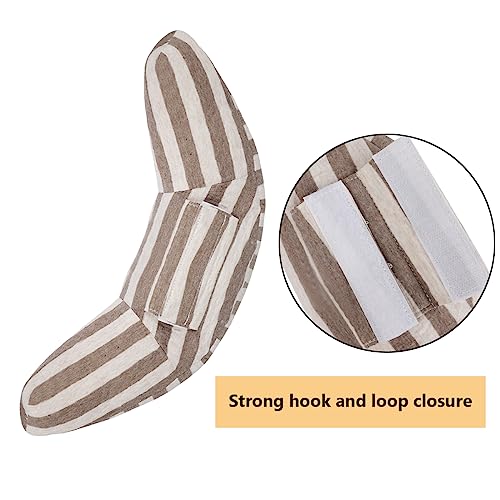 Kids Car Seat Travel Neck Pillow Soft Neck Support Cushion Car Seat Belt Cover Cushion Pillow Car Seatbelt Shoulder Pad Head Neck Support Pillow Seat Strap Pillow for Car Airplane Pushchair Travel - color: Coffee Strips