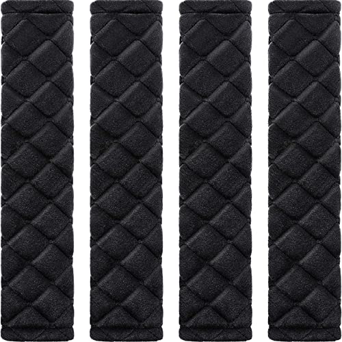 Tatuo 4 Pack Seat Belt Cover Extra Long Seat Belt Pads for Car Soft Comfort Shoulder Strap Covers Harness Pads Helps Protect Your Neck and Shoulder(15.8 Inch,Black)