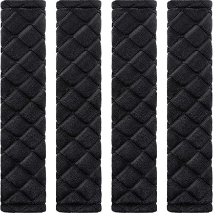Tatuo 4 Pack Seat Belt Cover Extra Long Seat Belt Pads for Car Soft Comfort Shoulder Strap Covers Harness Pads Helps Protect Your Neck and Shoulder(15.8 Inch,Black)