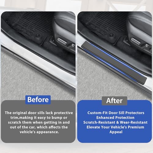 CARTIST Door Sill Protector for Toyota RAV4 2019-2025, Door Sill Guards & Rear Bumper Protector Kit for RAV4 Accessories, 5PCS Black