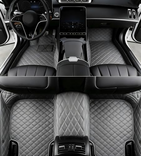 Custome Car Mats Accessories All Weather Floor mats Compatible with Automotive Floor Mats Passenger car mats (Gray) - color: Gray