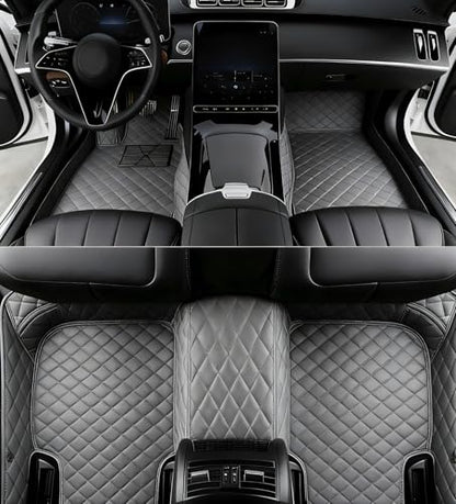 Custome Car Mats Accessories All Weather Floor mats Compatible with Automotive Floor Mats Passenger car mats (Gray) - color: Gray