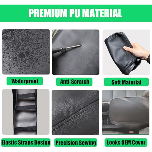 Center Console Cover for Toyota Avalon 2013-2018, Leather Middle Console Cover Scratch-Resistant & Stylish Upgrade for Toyota Avalon 2013 2014 2015 2016 2017 2018 Interior Accessories - size: 3) 13-18 |Avalon| Black,Thin Size