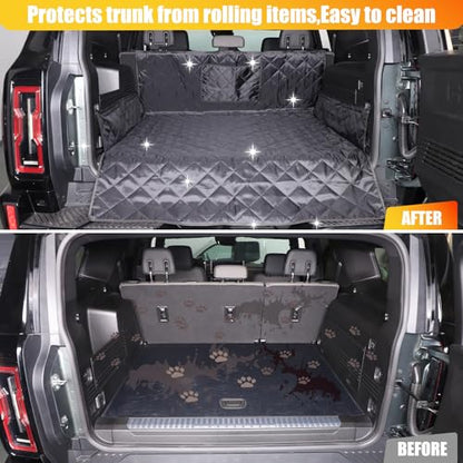 Cargo Mat Liner for Hummer EV Accessories All Weather Rear Trunk Floor Mat Protection for 2024 2025 2026 Hummer EV SUV Cargo Liner for Dogs Heavy Duty 3D Nonslip Waterproof (SUV/A)