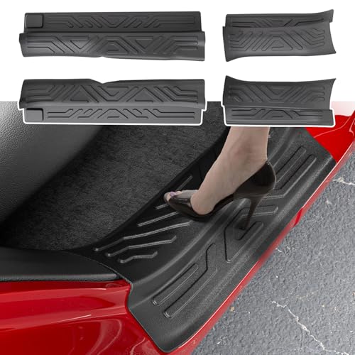 powoq Door Sill Guard Compatible with 2020-2026 Jeep Gladiator JT Threshold Protector 18-26 Wrangler JL Integrated Door Sill Protectors Entry Guard Replacement for 2020-2026 Jeep Gladiator Accessories - size: Compatible with 2018-2026 Jeep Wrangler JL