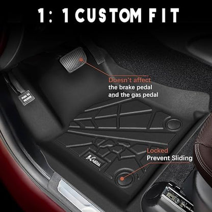 KARPAL Floor Mats & Cargo Liner for 2016-2021 Jeep Grand Cherokee / 2022 Grand Cherokee WK (Not for WL), All Weather TPE Custom Fit Floor Liners Car Mats Accessories - style: 2016-2022 | For Jeep Grand Cherokee WK | 1st & 2nd Row & Cargo