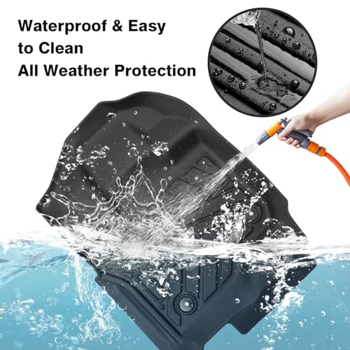 Floor Mats for 2015-2025 Ford F-150 SuperCrew/F150 Lightning Accessories All Weather Floor Liner 3D TPE 1st & 2nd Row Floor Mat Heavy-Duty Floor Liners - size: 3)Ford F-150 SC & Lightning｜15-25｜1st & 2nd Row