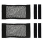 2pcs Cargo Net Car Storage Net - Stretchable Mesh Pocket Net Magic Tape Universal Mesh Car Accessories Interior Organizer (L)