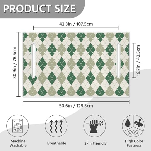 Golf Cart Seat Covers, Universal Golf Cart Seat Towel Blanket for Yamaha, EZGO, Club Car, Icon and More 2-Seat Carts, 100% Microfiber Keeps Seat Comfortable and Clean - color: green
