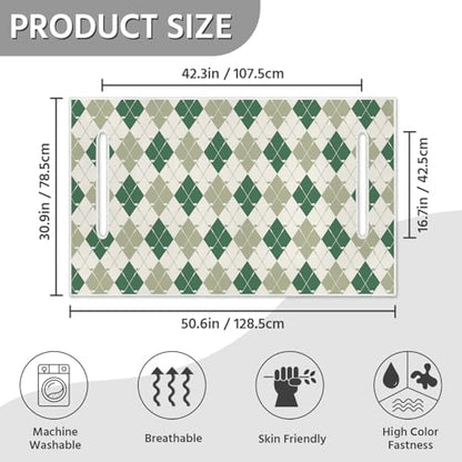 Golf Cart Seat Covers, Universal Golf Cart Seat Towel Blanket for Yamaha, EZGO, Club Car, Icon and More 2-Seat Carts, 100% Microfiber Keeps Seat Comfortable and Clean - color: green
