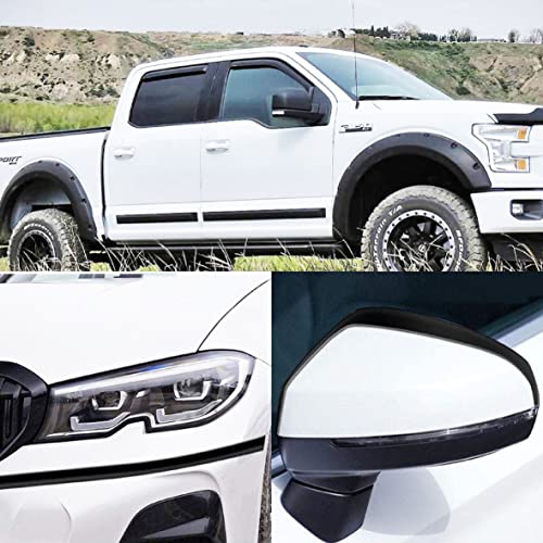 NANSH 16Ft Glossy Black Extra Thick Auto Molding Trim Universal Bumper Window Door Body Side Decorative Strip Scratch-Proof (Width: 1/4inch [6mm]) - size: Width: 1/4inch [6mm]