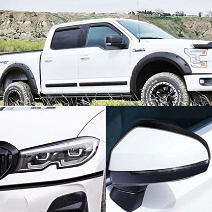 NANSH 16Ft Glossy Black Extra Thick Auto Molding Trim Universal Bumper Window Door Body Side Decorative Strip Scratch-Proof (Width: 1/4inch [6mm]) - size: Width: 1/4inch [6mm]