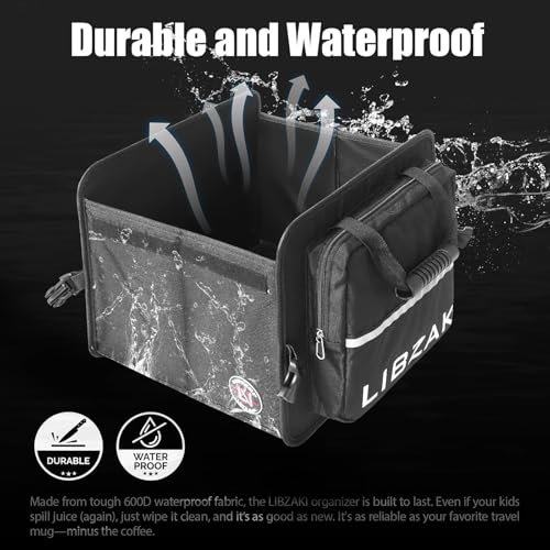 LIBZAKI Car Trunk Storage Organizer, Collapsible Trunk Storage Box for Car Truck SUV-Black - color: Black, size: Small