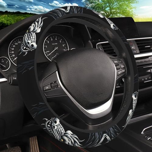 Cool Dragon Steering Wheel Cover, Non-Slip Breathable Neoprene Steering Wheel Covers, Car Accessories for Men, Universal 15 Inch Fit Auto, Suvs, Truck - color: Dragon