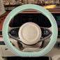 14 inch D Shaped Steering Wheel Cover for Prius Civic, Nappa Microfiber Leather Non-Slip Breathable Fabric, Warm in Winter and Cool in Summer, Green Small 13.5 inch to 14 inch - color: Green, size: D Shape-S[13.5''-14'']