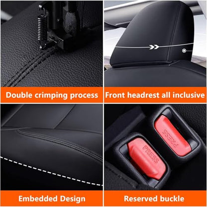 AOMSAZTO Custom Fit Car Seat Covers for Nissan Altima: 2013 2014 2015 2016 2017 2018 S SV SR 2017-2018 SL Full Set Faux Leather Waterproof Car Seat Covers Black - color: Black, size: Altima 2013-2018 SV,S,SR & 17-18 SL Full Set