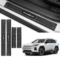 Door Sill Guards Compatible with Toyota RAV4 2026 2027 LE/SE/XLE/XSE/Woodland/Limited Accessories ABS Material Door Sill Protector Plate Decoration Front and Rear Door Pedal Kick Protection