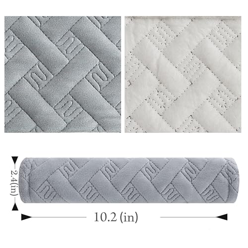 2-Pack Soft Seat Belt Covers Universal Car Shoulder Pad Cushions with Braid Pattern for Comfortable Driving & Bag Strap Protection Light Grey - color: Light Grey
