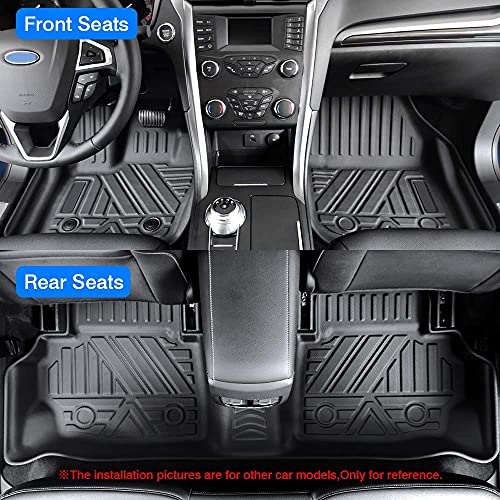 KUST All Weather Floor Mats for Honda Fit 2015 2016 2017 2018 2019 2020 Custom Fit Floor Liner 1st & 2nd Row Liners Black Non-Slip - style: For │ Fit 2015-2020 │ Floor Mats