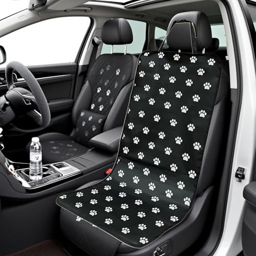 Pet Car Cover - Waterproof Seat Pad, Non Slip Cushion Protector, Soft Sturdy Easy Install, Interactive Keeps Seats Clean, Excellent Pet Travel Gear, Family Road Trip Sedan Truck 41.73x19.29 Inches - color: Black and white