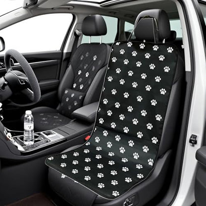 Pet Car Cover - Waterproof Seat Pad, Non Slip Cushion Protector, Soft Sturdy Easy Install, Interactive Keeps Seats Clean, Excellent Pet Travel Gear, Family Road Trip Sedan Truck 41.73x19.29 Inches - color: Black and white