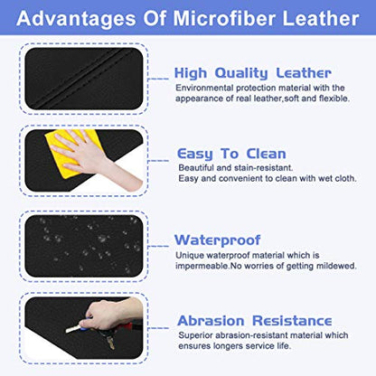 X AUTOHAUX Pair Synthetic Leather Car Front Door Panels Armrest Cover Black for Honda Civic 2006-2011 Sedan - color: Black