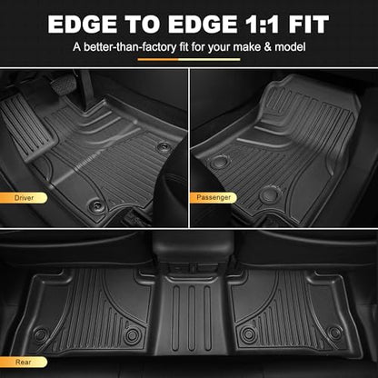 Floor Mats for Toyota Rav4 2019-2025 Hybrid & for Toyota Venza 2021-2025, All Weather TPE Floor Liners and Cargo Liner with Seat Back Mats Rav4 Accessories Cargo Mat - style: 2021-2025 | For Toyota Venza & 2019-2025 Toyota Rav4 | Full Set