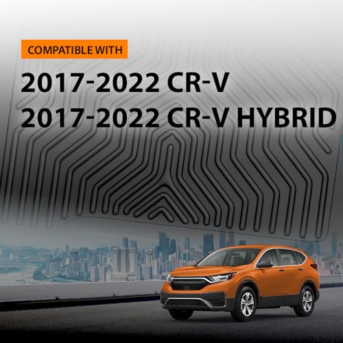 G-PLUS Floor Mats Compatible with Honda CR-V 2017-2022, Compatible with Honda CR-V Hybrid 2017-2022 TPE Floor Liners 3 Piece Black - size: 2017-2022|Fit Honda CR-V|3Pcs
