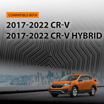 G-PLUS Floor Mats Compatible with Honda CR-V 2017-2022, Compatible with Honda CR-V Hybrid 2017-2022 TPE Floor Liners 3 Piece Black - size: 2017-2022|Fit Honda CR-V|3Pcs