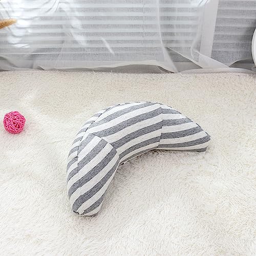 Kids Car Seat Travel Neck Pillow Soft Neck Support Cushion Car Seat Belt Cover Cushion Pillow Car Seatbelt Shoulder Pad Head Neck Support Pillow Seat Strap Pillow for Car Airplane Pushchair Travel - color: Gray Strips
