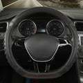 D Shaped Steering Wheel Cover Great Grip with 3D Honeycomb Hole, Anti-Slip Sporty Design, Small 13.5-14 inch(All Black) - color: All Black, size: D Shaped-Small[13.5''-14'']