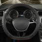 D Shaped Steering Wheel Cover Great Grip with 3D Honeycomb Hole, Anti-Slip Sporty Design, Small 13.5-14 inch(All Black) - color: All Black, size: D Shaped-Small[13.5''-14'']