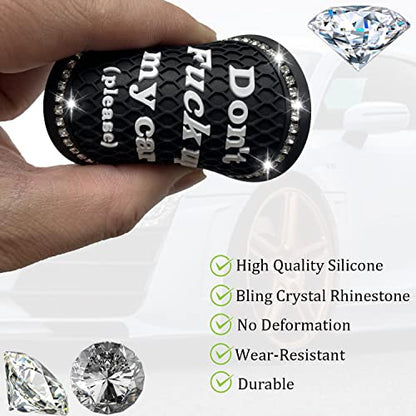 Car Cup Coaster 2 Pack,Bling Car Accessories Interior,Universal Car Cup Holder,Car Cup Holder Insert Coasters for Car/SUV/Truck(Black,2PC) - color: Black-2pc