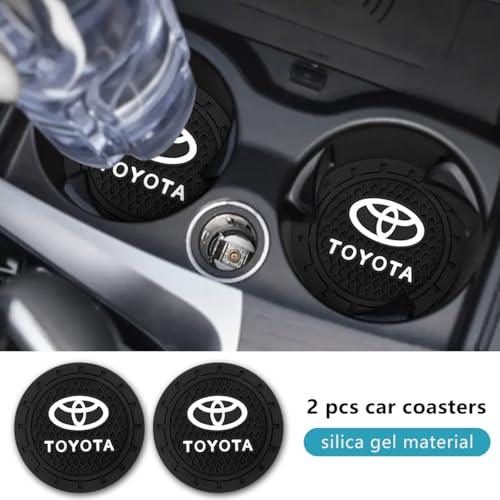 Car Cup Holder Coaster for Toyota RAV4 Highlander Cupholder Coaster Interior Accessories 2.75in 2Pieces Black - color: Black-05