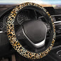 Leopard Print Neoprene Steering Wheel Cover Anti-Slip Elastic Cheetah Print Steering Wheel Protector 15in Universal Car Accessories Fit Cars, SUVs, Auto - color: Leopard Print