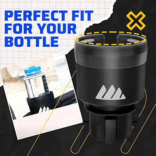 Integral Hydro Expander - Car Cup Holder Expander Organizer with Adjustable Base - Rubber Tabs Hold Most 32-40 oz Bottles and Large Cups